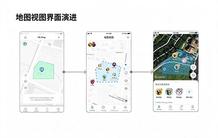 宠物项圈App导航与信息分层设计方案