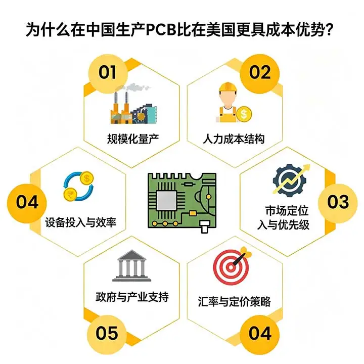 国内 / 海外 PCB 适用场景对比图