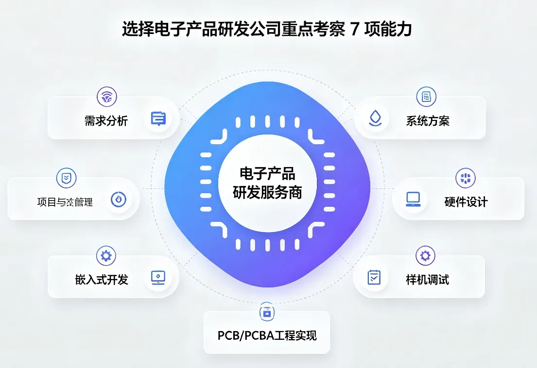 研发公司7项能力评估图