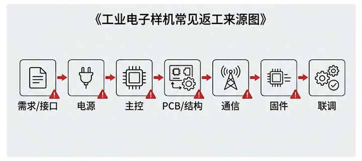 工业电子样机常见返工来源图